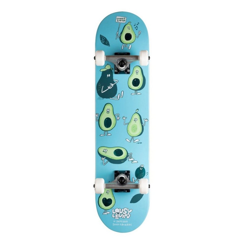 inpeddo skateboard x lousy livin kinder komplettboard avocado standard 7 5