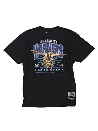 mitchell ness scenic tee charlotte hornets black bmtrfh21app001 chobl 615572b807cd8