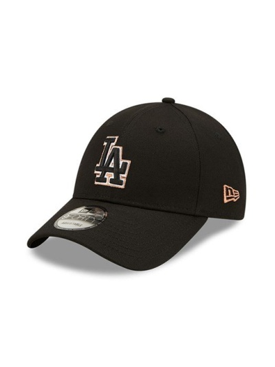 la dodgers metallic pop black 9forty cap 60222379 left