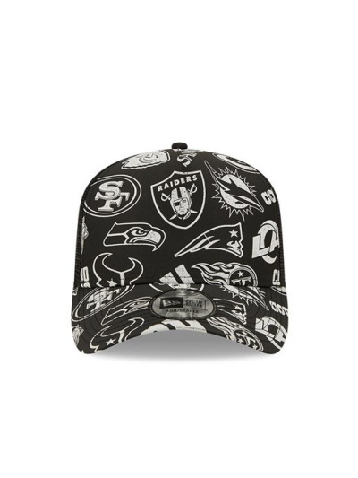 nfl all over print black a frame trucker cap 60222274 center