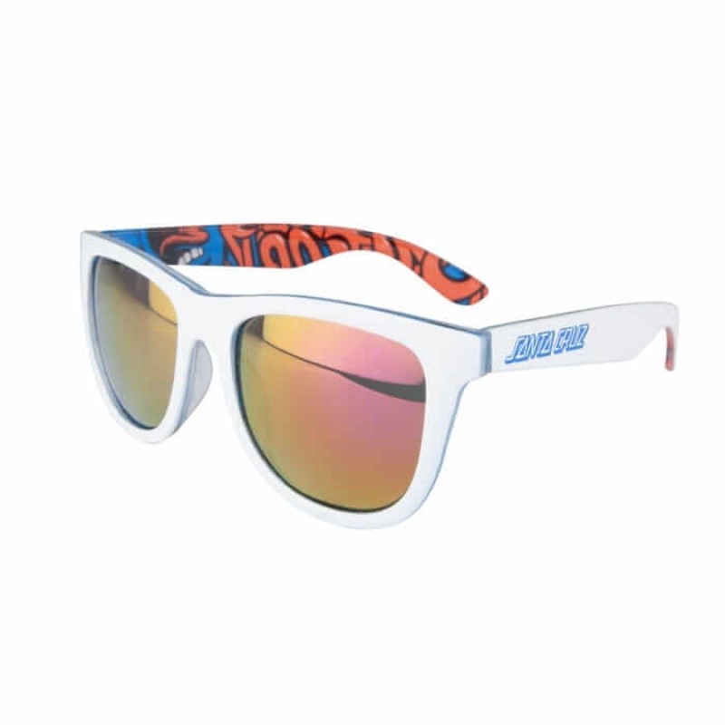 Santa Cruz Accessories Mens Screaming Insider Sunglasses White Blue sca sun 0164 1