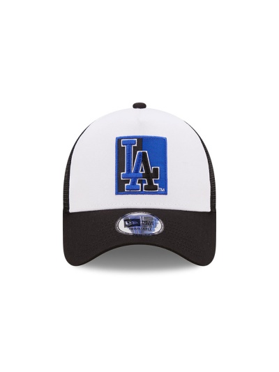 la dodgers team patch white a frame trucker cap 60240432 center