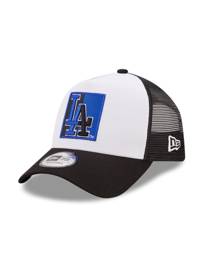 la dodgers team patch white a frame trucker cap 60240432 left