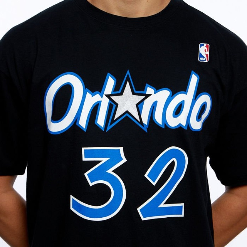 eng pl Mitchell Ness T shirt Orlando Magic 32 Shaquille ONeal black Name Number Traditional 37139 5