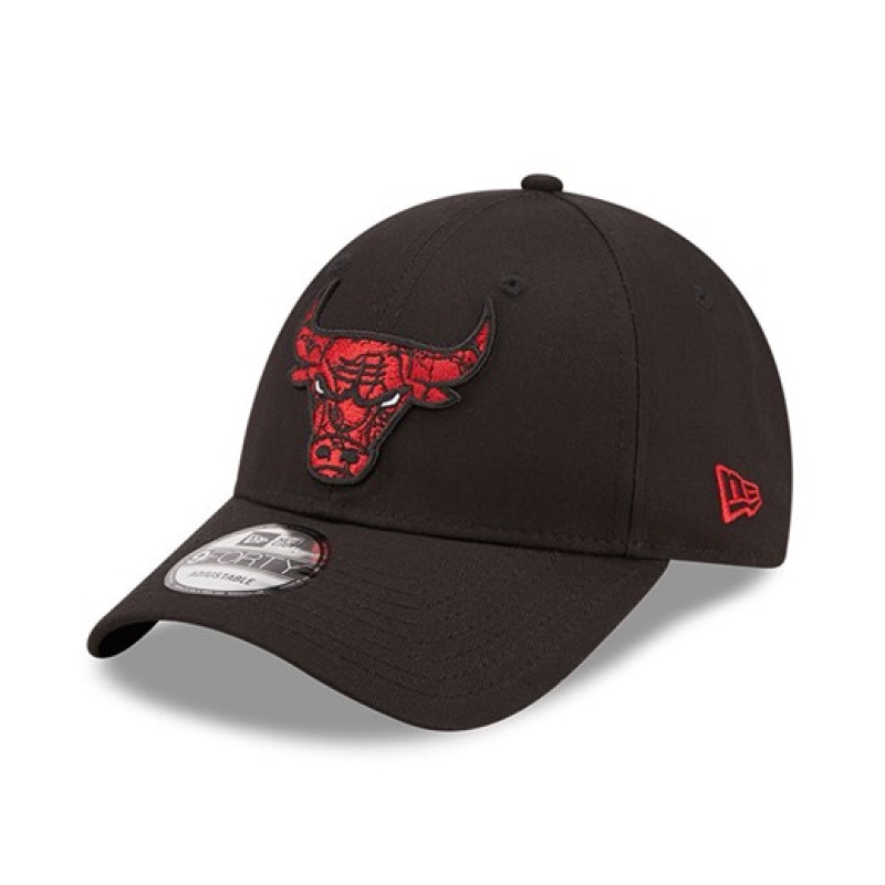 chicago bulls marble infill black 9forty adjustable cap 60284844 left