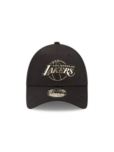 la lakers foil logo black 9forty adjustable cap 60284873 center