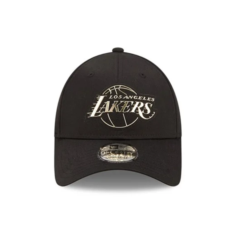la lakers foil logo black 9forty adjustable cap 60284873 center
