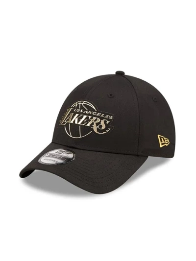 la lakers foil logo black 9forty adjustable cap 60284873 left