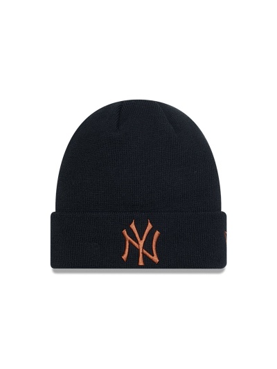 new york yankees league essential black cuff knit beanie hat 60364350 center