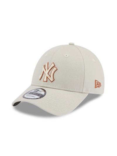 new york yankees team outline light beige 9forty adjustable cap 60364402 left
