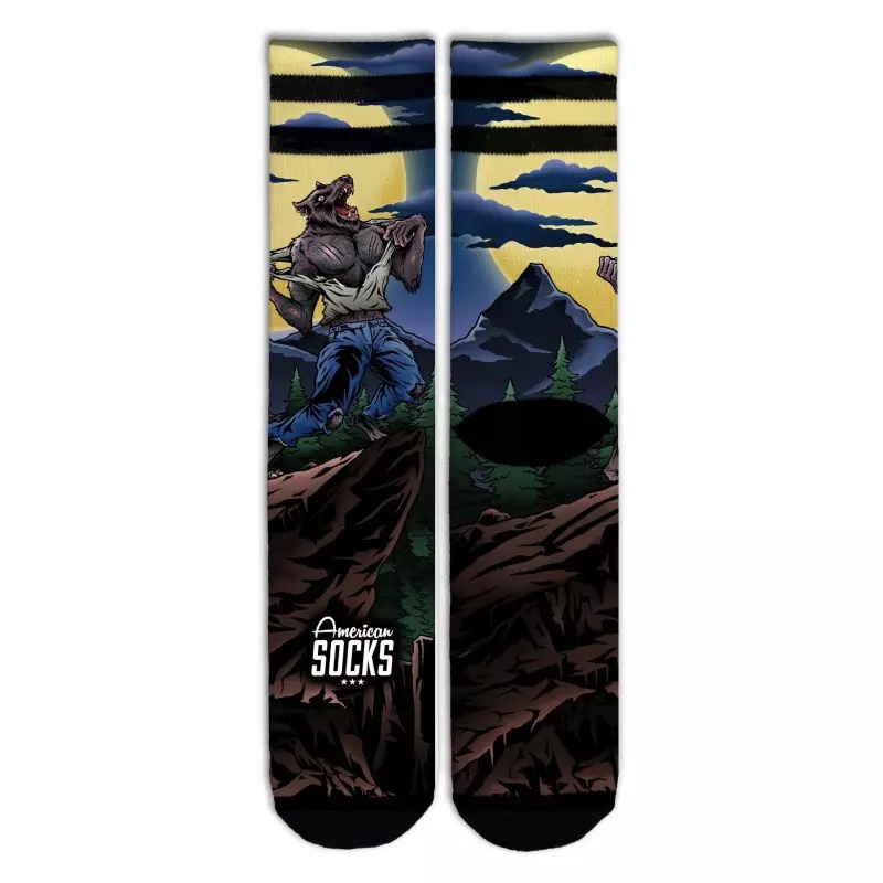 american socks chaussettes mid high signature series werewolf (1)
