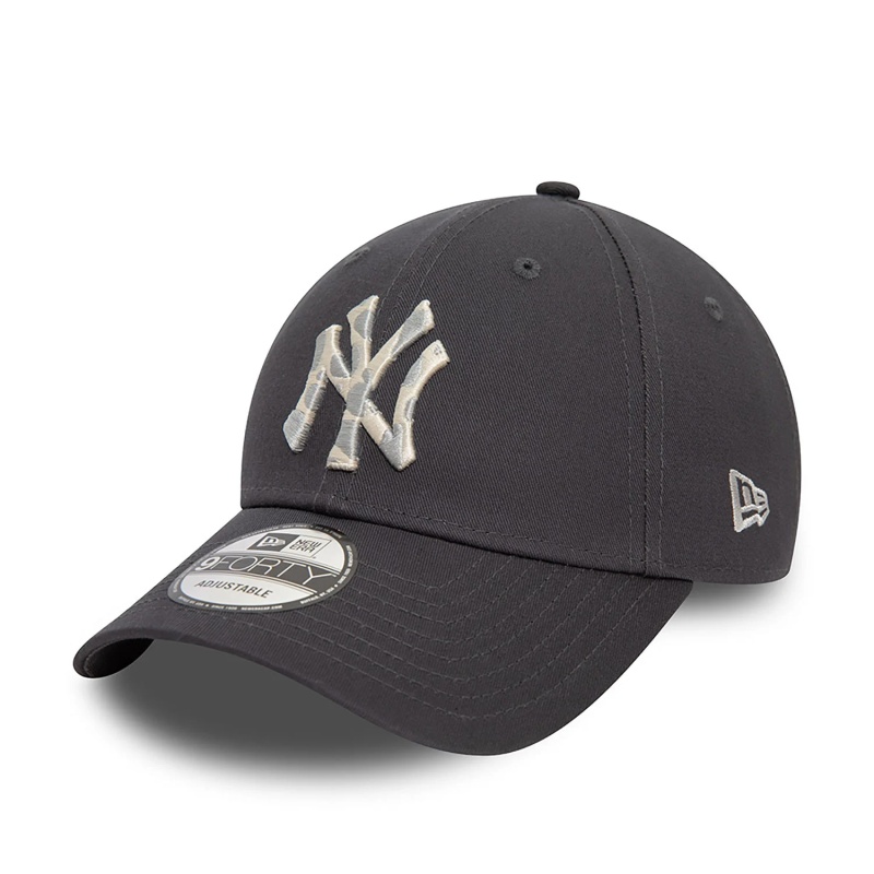 new york yankees animal infill dark grey 9forty adjustable cap 60503433 left