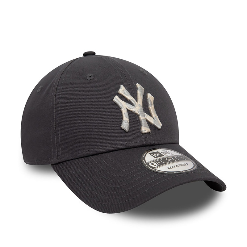 new york yankees animal infill dark grey 9forty adjustable cap 60503433 right