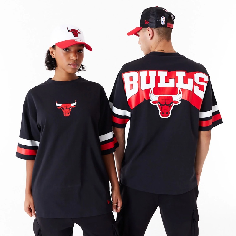 chicago bulls nba arch graphic black oversized t shirt 60502589 left