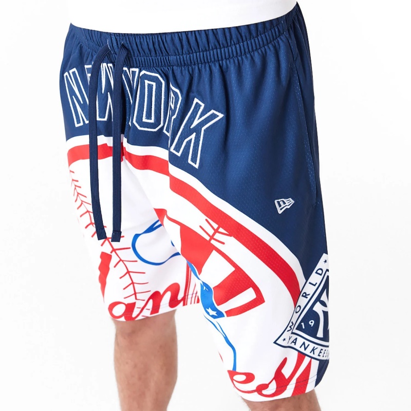 new york yankees mlb large logo dark blue shorts 60502685 6